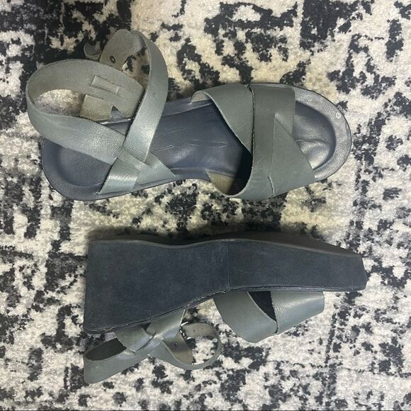 Kork Ease Grey Ava Wedges - Picture 1 of 8